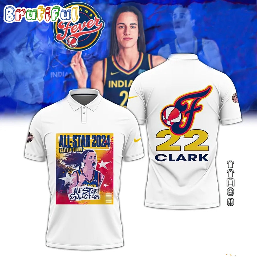 Caitlin Clark 22 All-Star 2024 Selection Polo Shirt