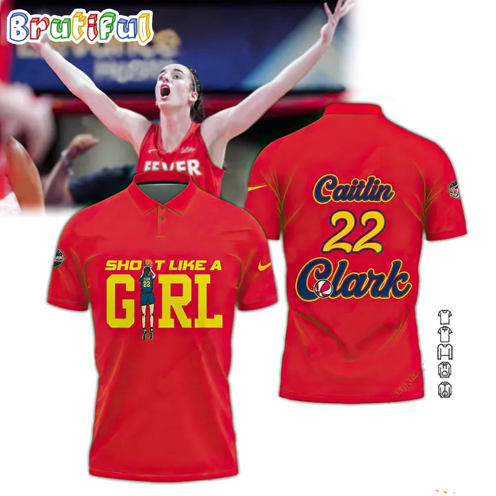 Caitlin Clark All Star Game 2024 Short Like A Girl Polo Shirt
