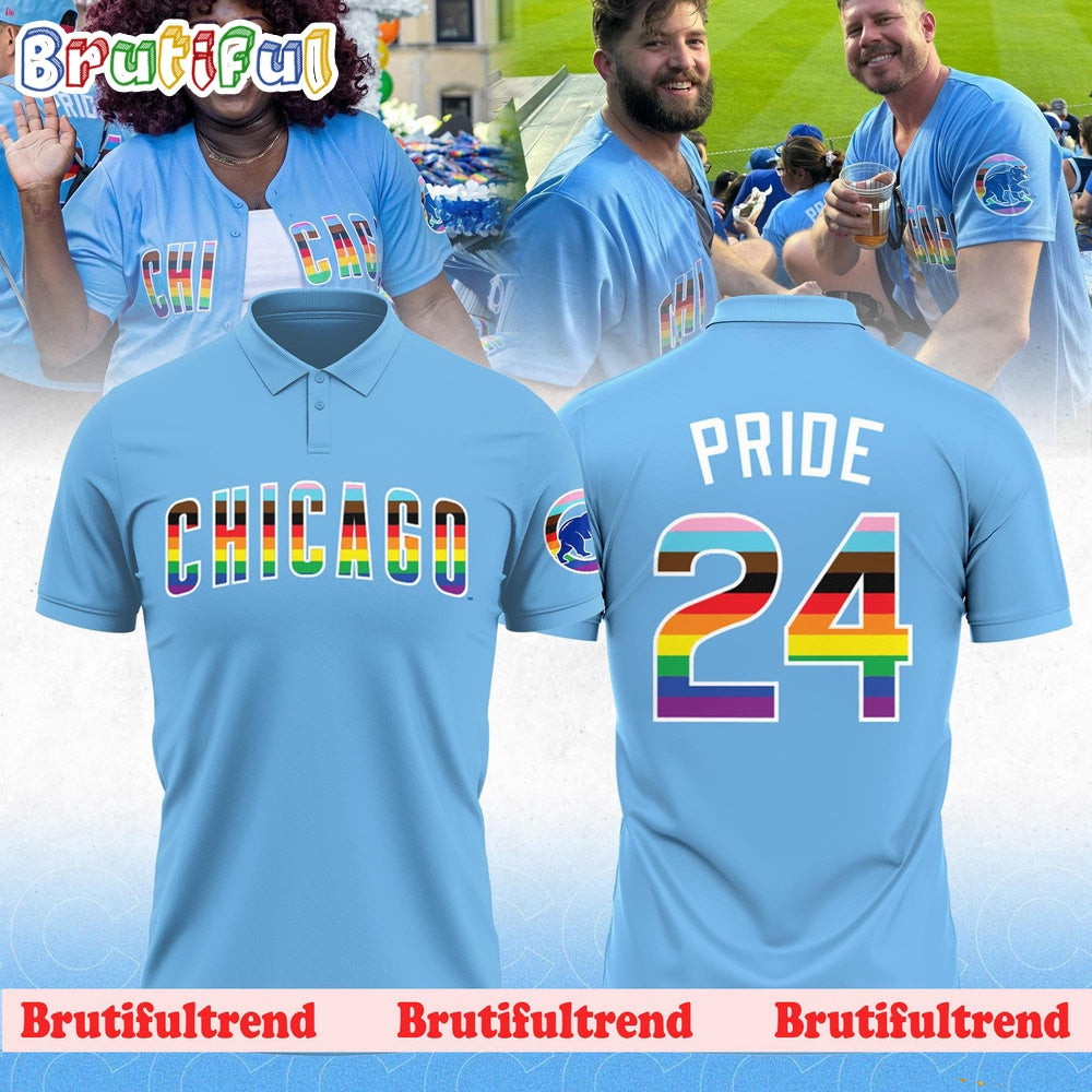 Chicago Cubs Pride Month 2024 Polo Shirt