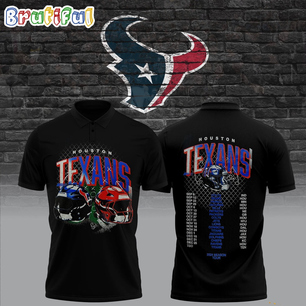 NFL Houston Texans 2024 Schedule Football  Polo Shirt
