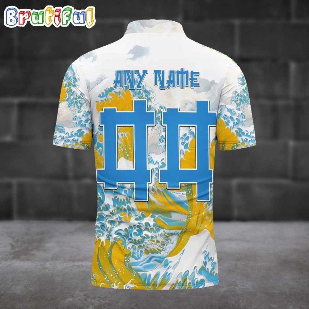 NFL Los Angeles Chargers Football Great Wave Polo Shirt
