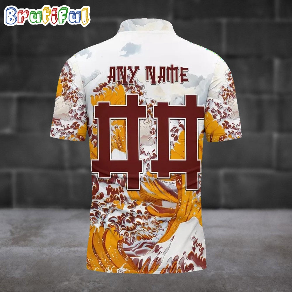 NFL Washington Commanders Football Great Wave Polo Shirt