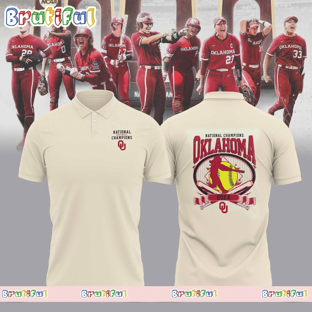 Oklahoma Sooners Four Peat NCAA Softball Women’s Champions Polo Shirt
