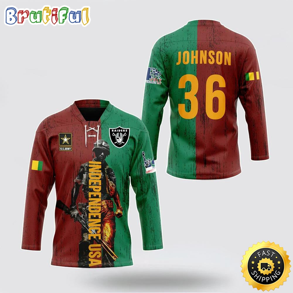 Personalized NFL Las Vegas Raiders Hockey Jersey Vietnam Veterans Day Nfl Hockey Jersey For Fans