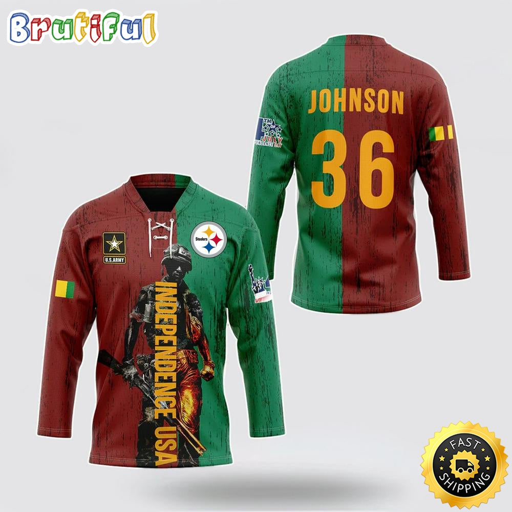 Personalized NFL Pittsburgh Steelers Hockey Jersey Vietnam Veterans Day Nfl Hockey Jersey For Fans