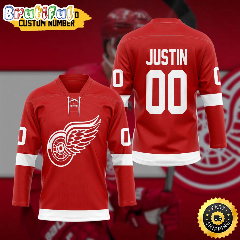 Personalized NHL Detroit Red Wings Hockey Jersey Nhl Hockey Jerseys