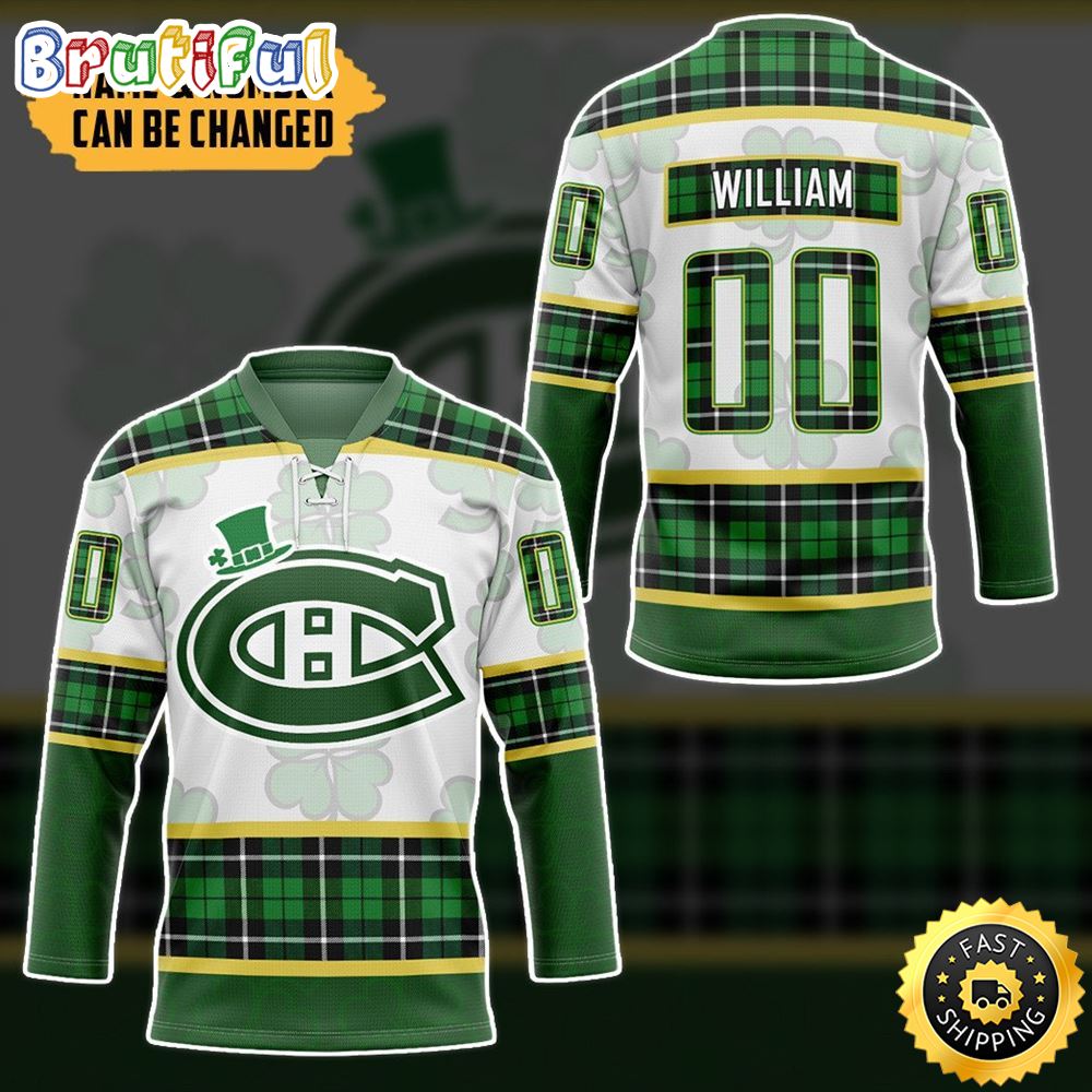 Personalized NHL Montreal Canadiens St Patrick Day Hockey Jersey Nhl Hockey Jerseys