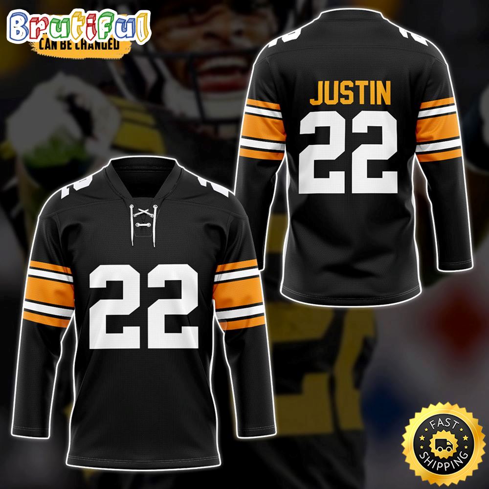 Personalized NHL NFL Pittsburgh Steelers Najee Harris Hockey Jersey Nhl Hockey Jerseys