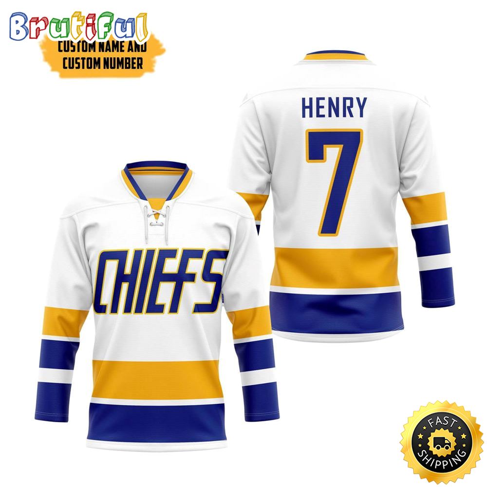 Personalized NHL SS Charlestown Chiefs Hockey Jersey Nhl Hockey Jerseys