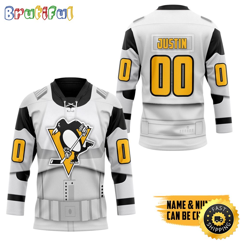 Personalized NHL SW X Pittsburgh Penguins May The 4th Be With You Hockey Jersey Nhl Hockey Jerseys