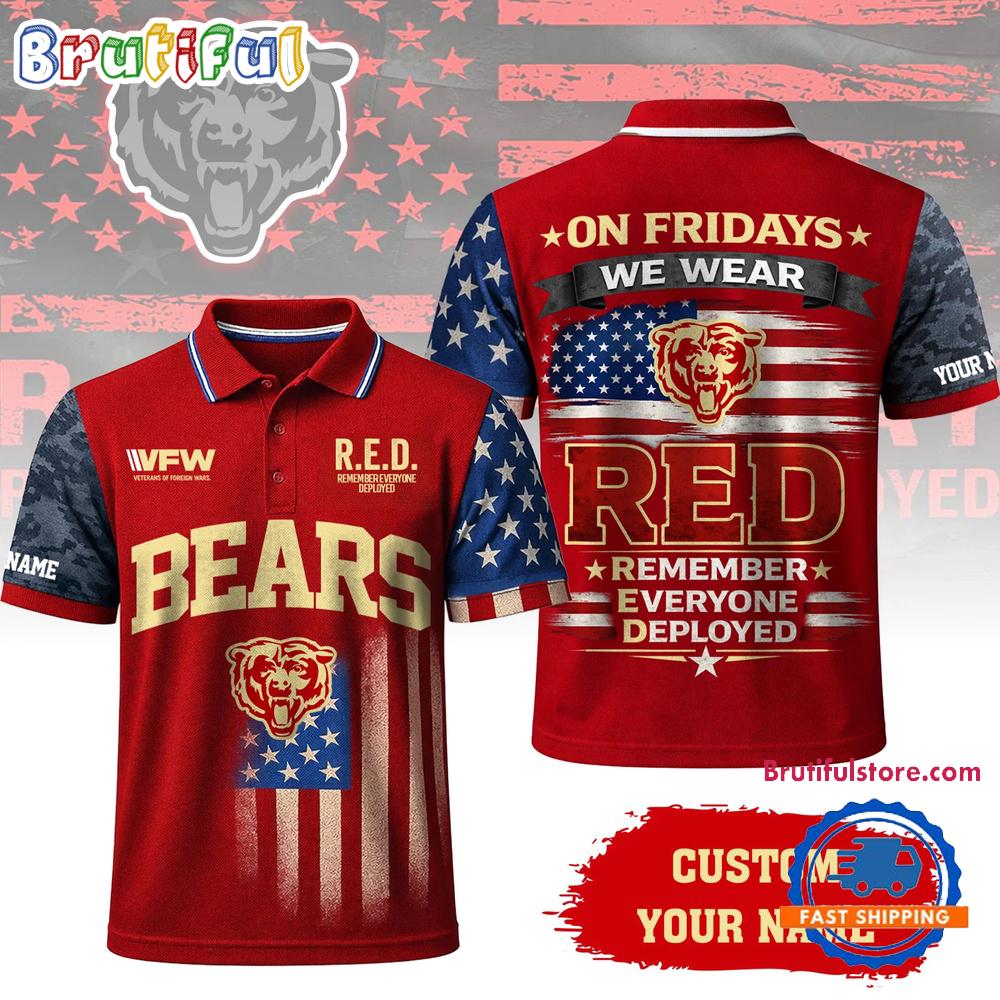 Chicago Bears 2026 NFL Red Friday Limited Edition Polo Shirt