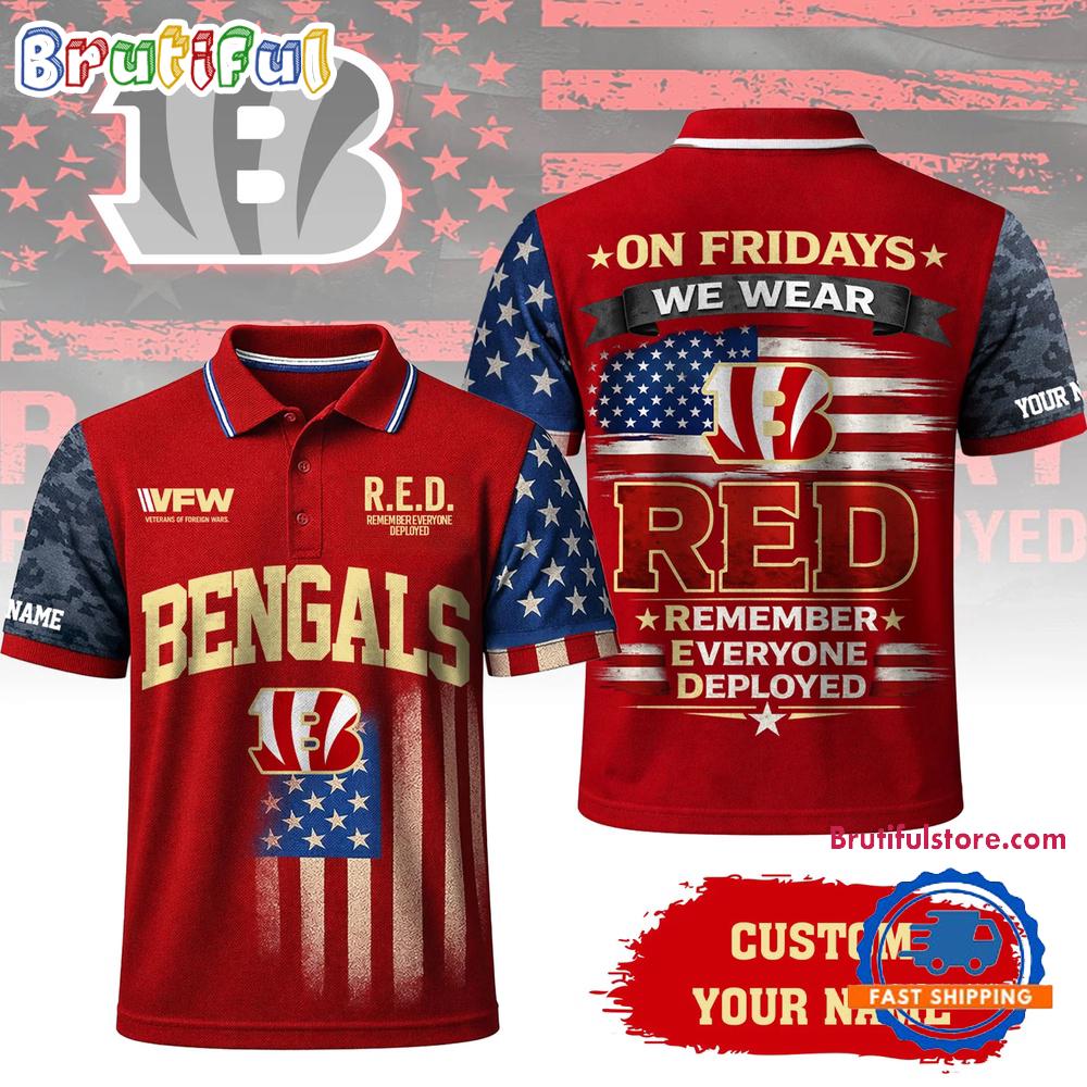Cincinnati Bengals 2026 NFL Red Friday Limited Edition Polo Shirt