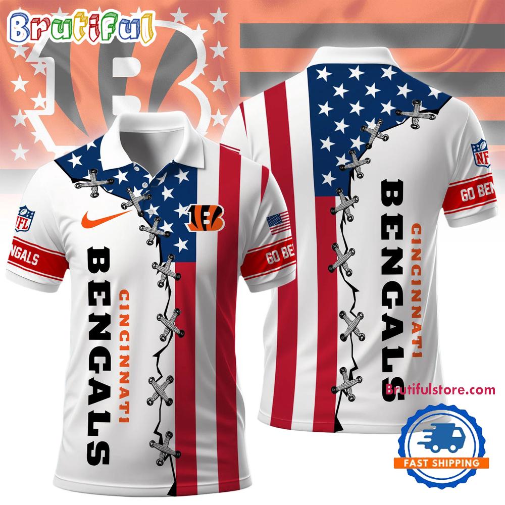 Cincinnati Bengals NFL Freedom American Polo Shirt