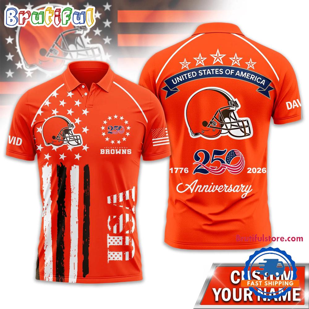 Cleveland Browns 2026 NFL American Semiquincentennial 250th Anniversary Polo Shirt