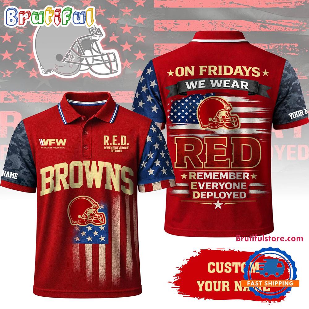 Cleveland Browns 2026 NFL Red Friday Limited Edition Polo Shirt