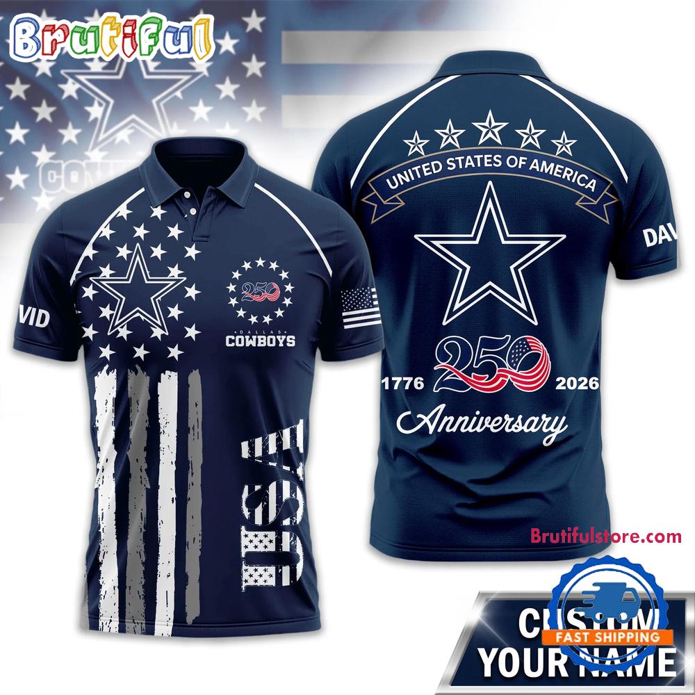 Dallas Cowboys 2026 NFL American Semiquincentennial 250th Anniversary Polo Shirt