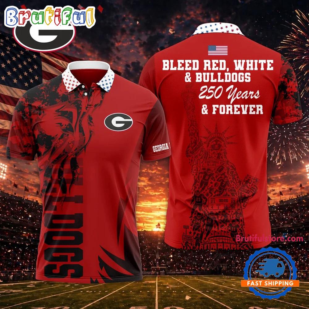 Georgia Bulldogs 2026 NCAA Independance Day Design Polo Shirt