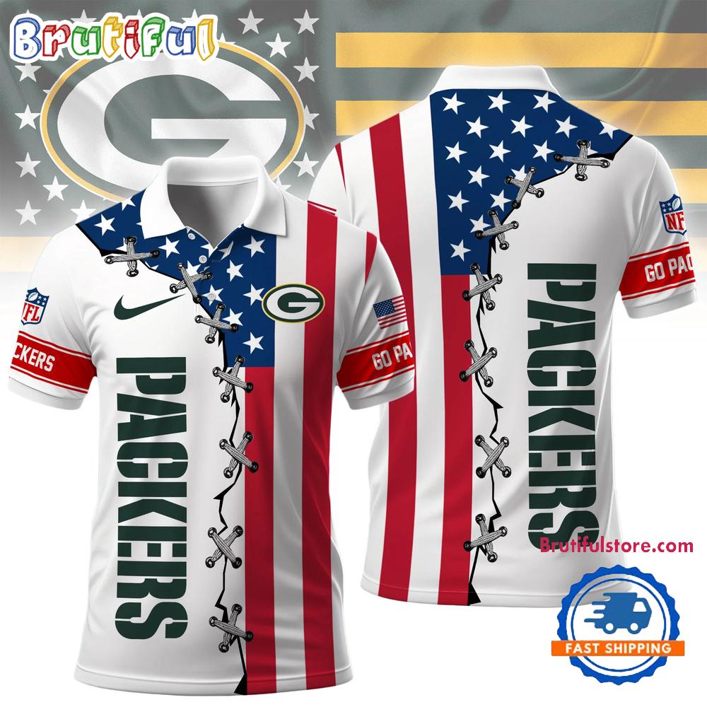 Green Bay Packers NFL Freedom American Polo Shirt