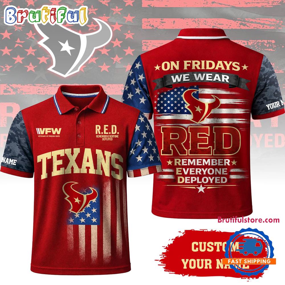 Houston Texans 2026 NFL Red Friday Limited Edition Polo Shirt