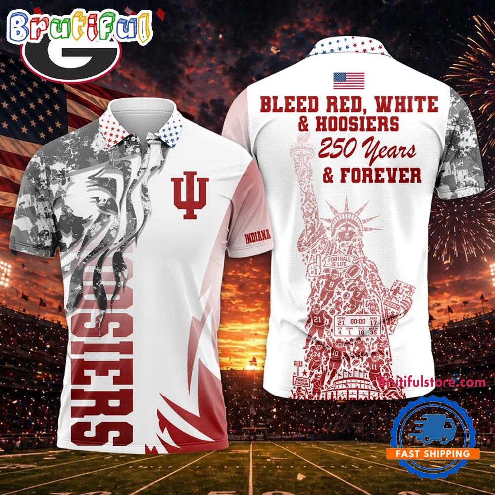Indiana Hoosiers 2026 NCAA Independance Day Design Polo Shirt