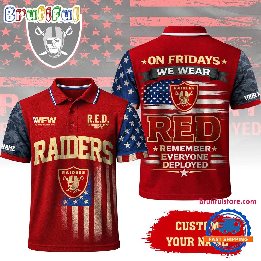 Las Vegas Raiders 2026 NFL Red Friday Limited Edition Polo Shirt