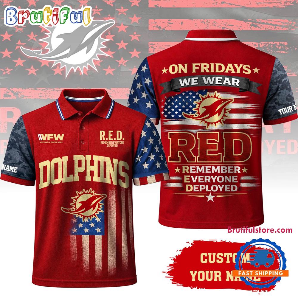 Miami Dolphins 2026 NFL Red Friday Limited Edition Polo Shirt