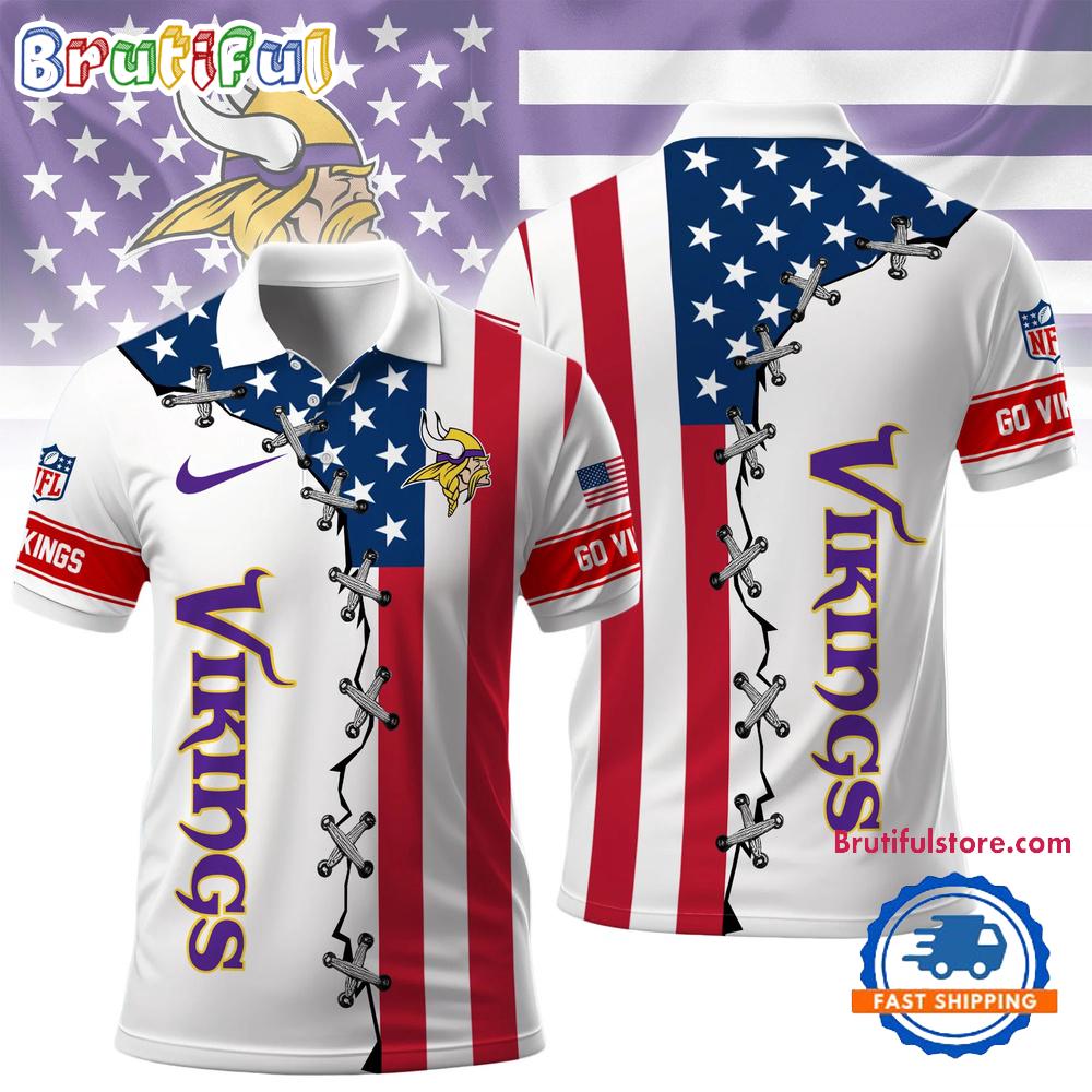 Minnesota Vikings NFL Freedom American Polo Shirt