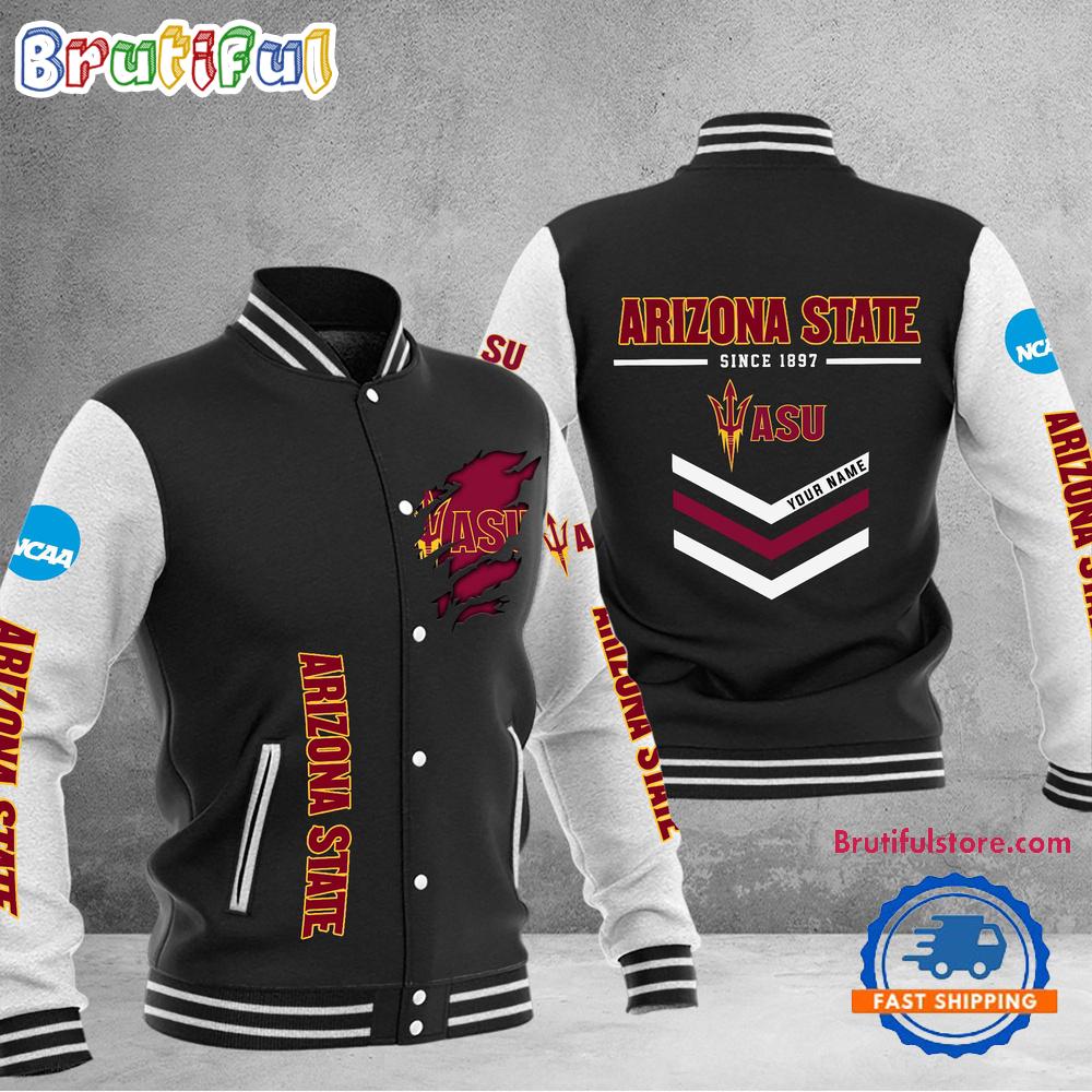 NCAA Arizona State Sun Devils Personalized Sporty Varsity Baseball Jacket