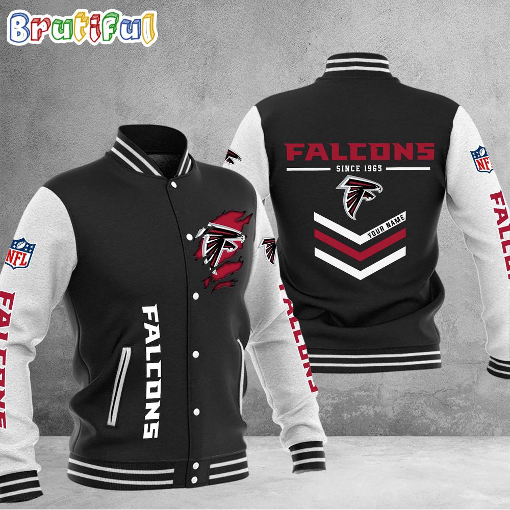 NFL Atlanta Falcons Football Team Personalized Varsity Baseball Jacket