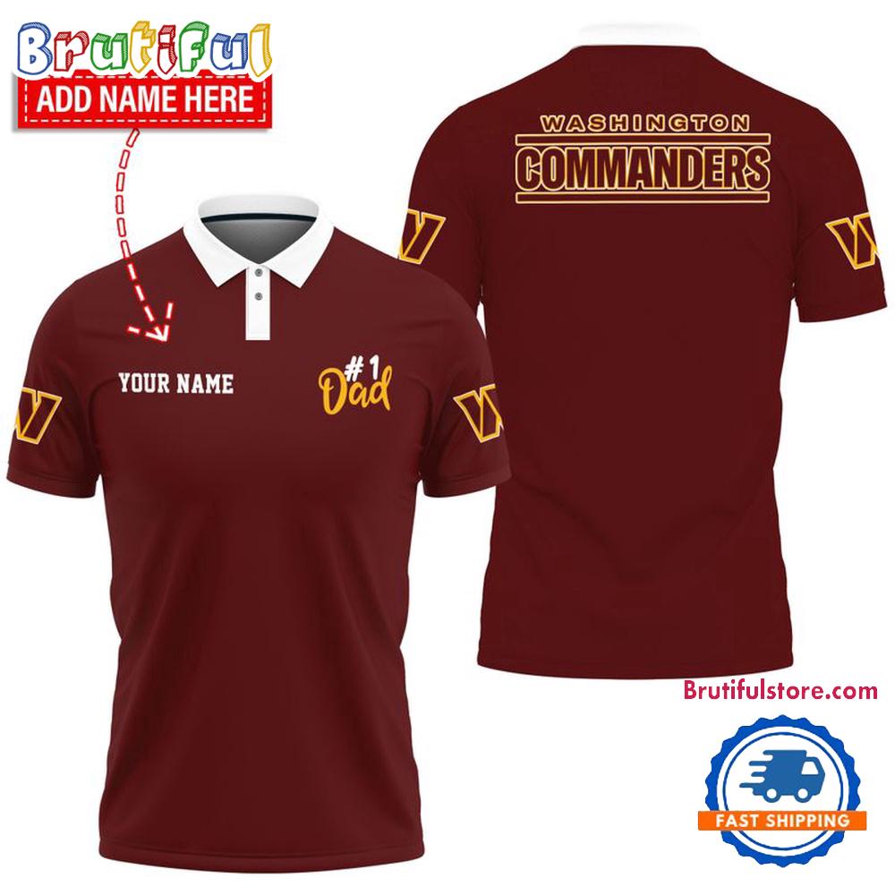 NFL Washington Commanders Best Dad Wonderful Father's Day Polo Shirts