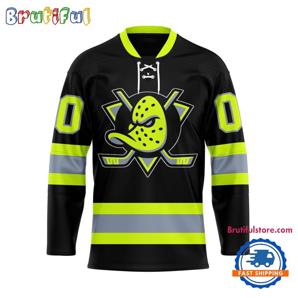 NHL Anaheim Ducks Honoring Firefighters Lace Hockey Jersey