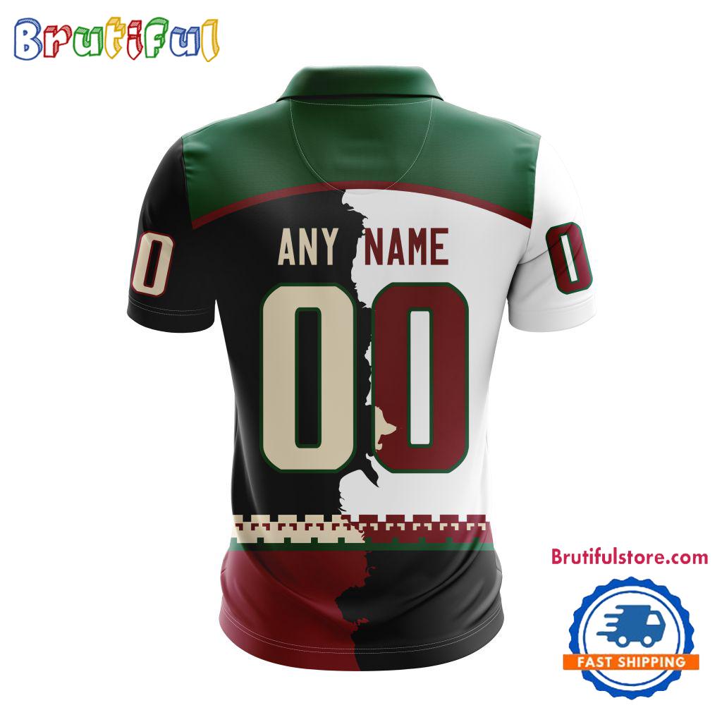 NHL Arizona Coyotes Personalize Home Mix Away Kits Polo Shirts