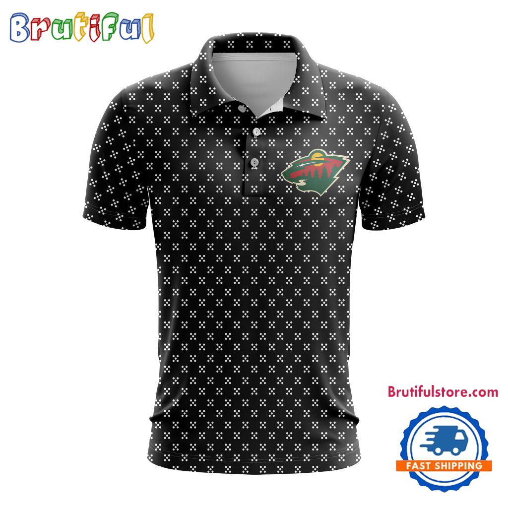 NHL Minnesota Wild Hockey Team New Design Polo Shirt