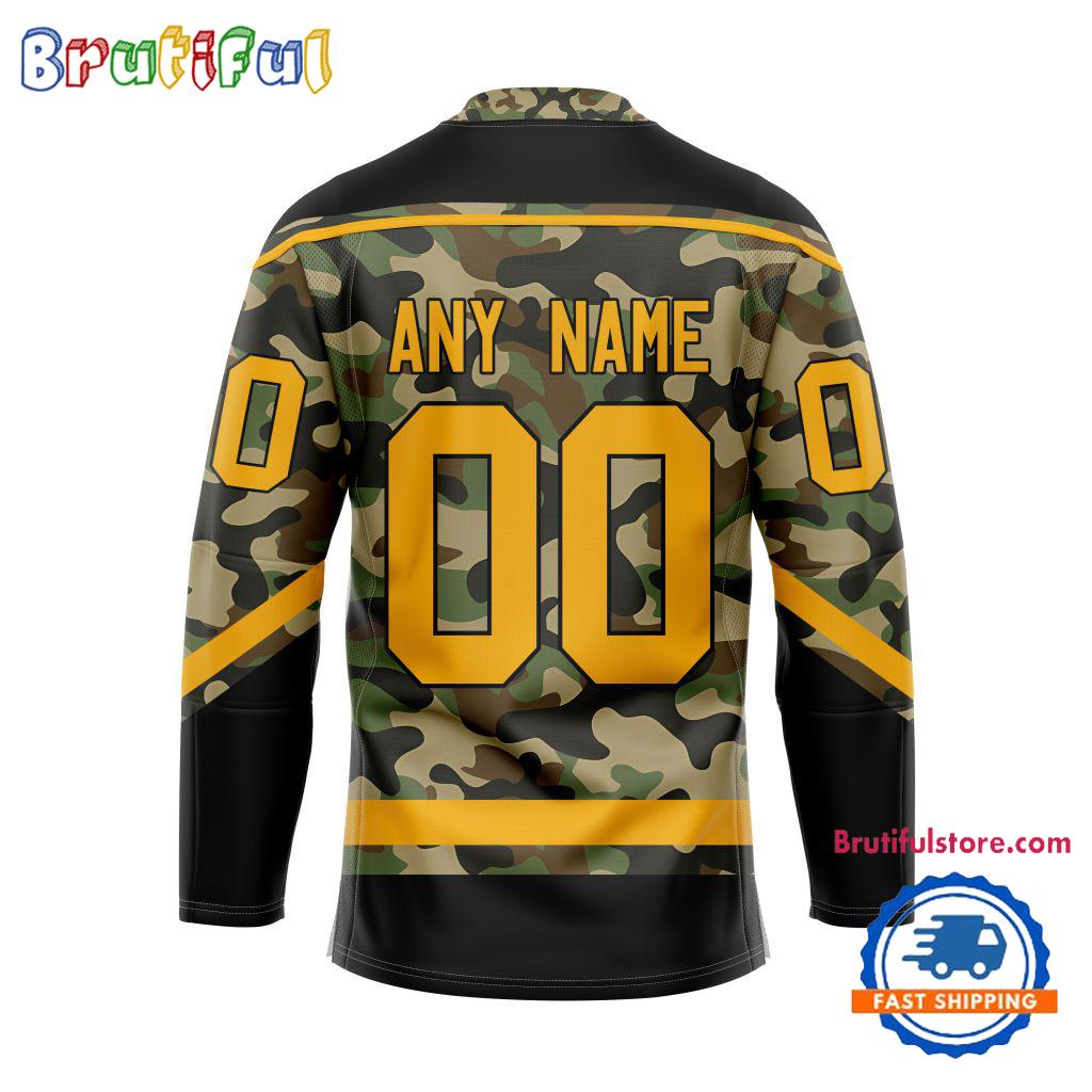 NHL Pittsburgh Penguins Camo Veterans Custom Hockey Jersey