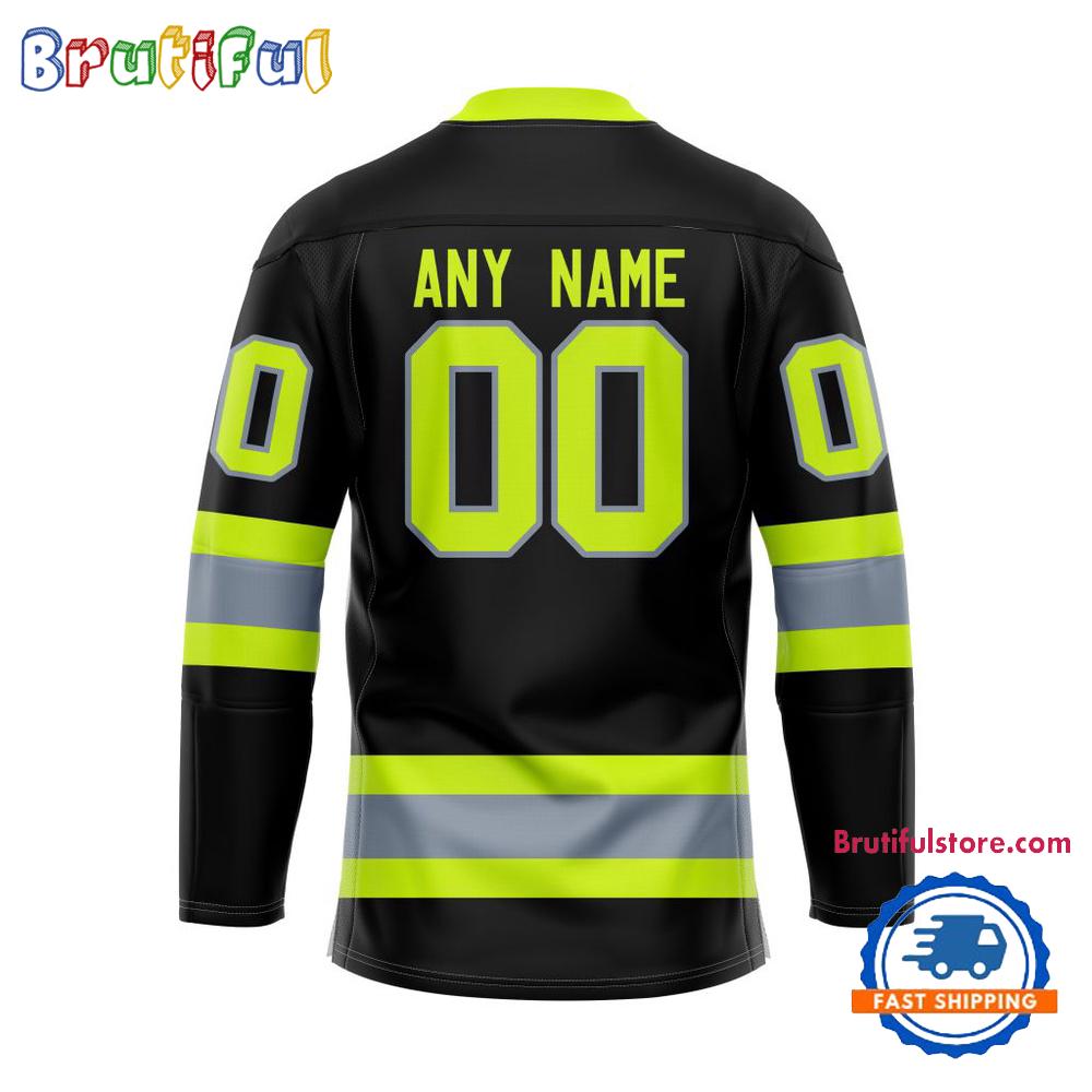 NHL Seattle Kraken Honoring Firefighters Lace Hockey Jersey