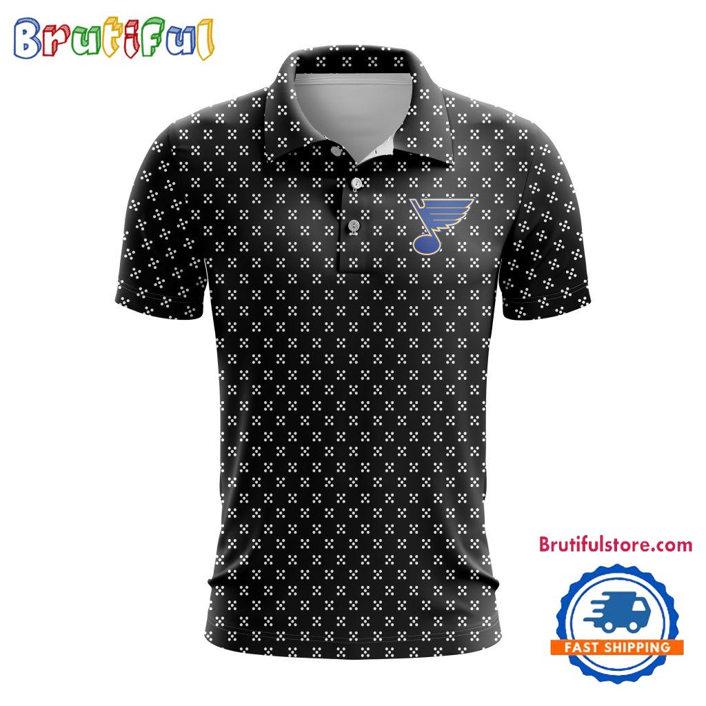 NHL St. Louis Blues Hockey Team New Design Polo Shirt