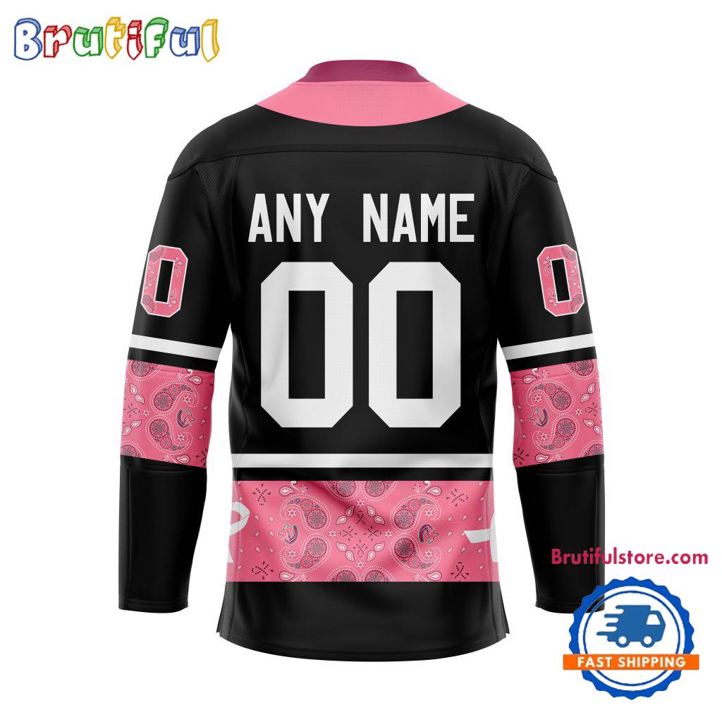 NHL Vancouver Canucks In October We Wear Pink Breast Cancer Design Hockey Jersey