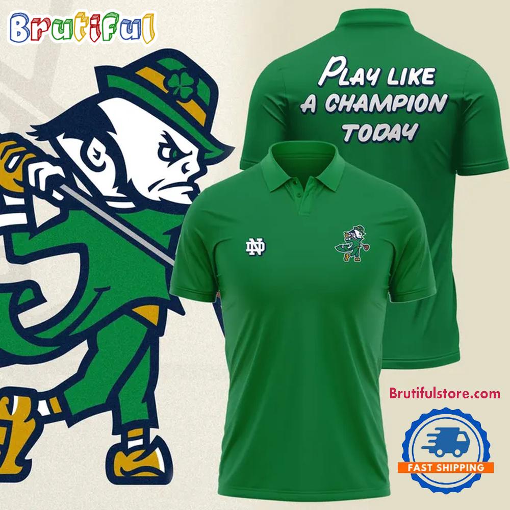 Notre Dame Fighting Irish Golf Green Performance Polo Shirt