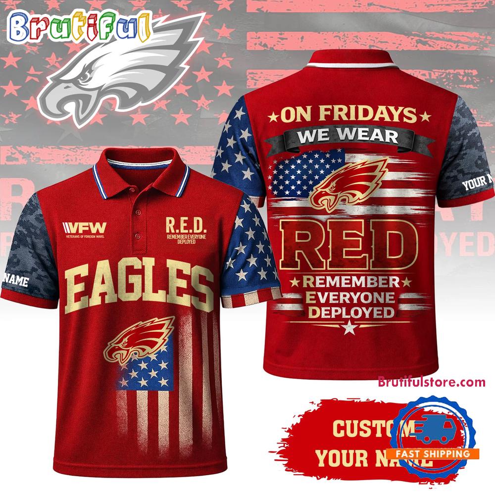 Philadelphia Eagles 2026 NFL Red Friday Limited Edition Polo Shirt