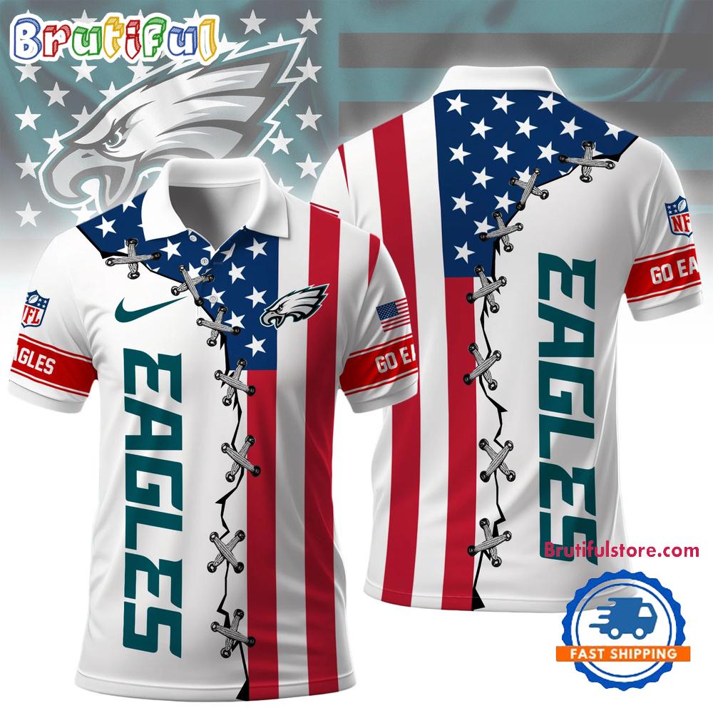 Philadelphia Eagles NFL Freedom American Polo Shirt