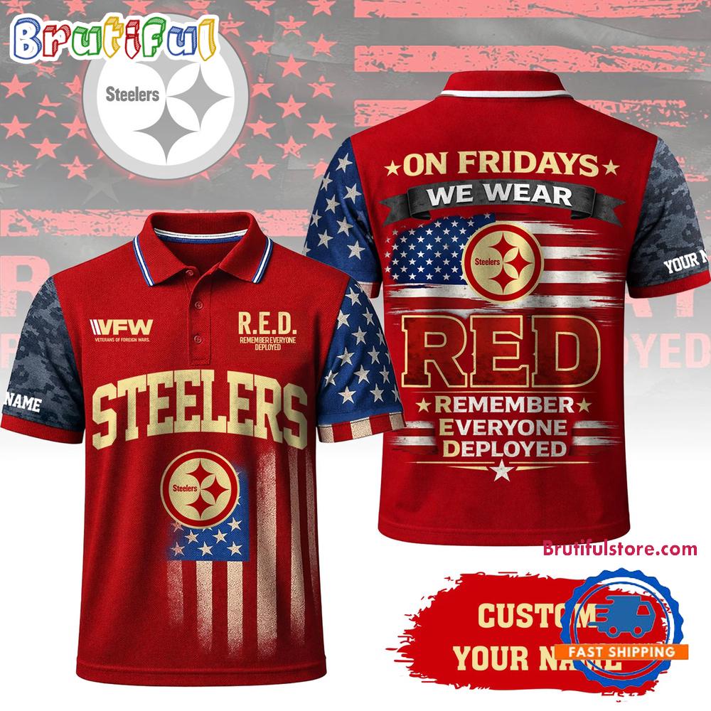 Pittsburgh Steelers 2026 NFL Red Friday Limited Edition Polo Shirt