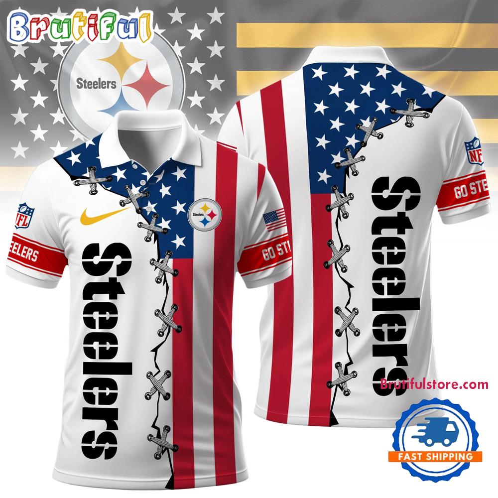 Pittsburgh Steelers NFL Freedom American Polo Shirt