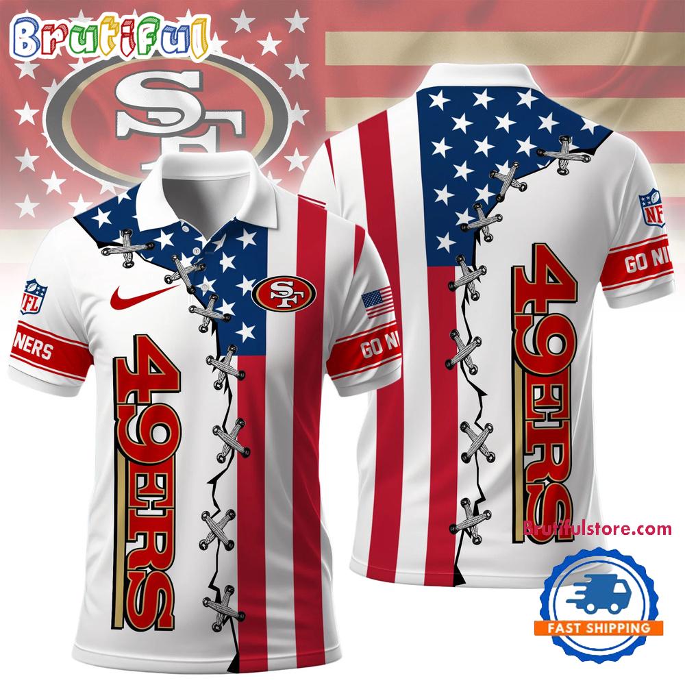 San Francisco 49ers NFL Freedom American Polo Shirt