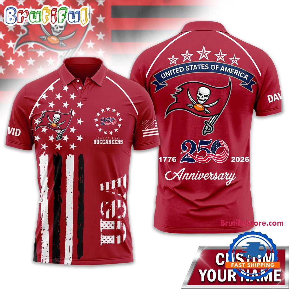 Tampa Bay Buccaneers 2026 NFL American Semiquincentennial 250th Anniversary Polo Shirt