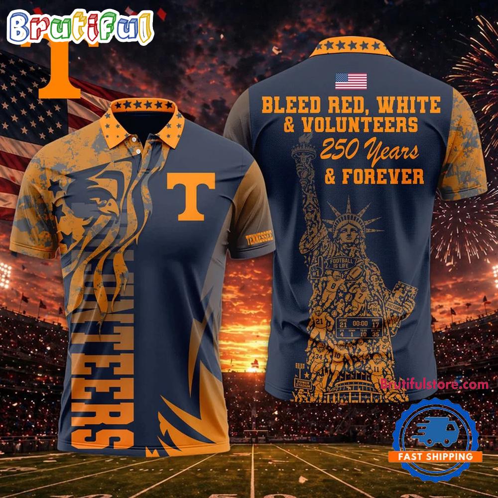 Tennessee Volunteers 2026 NCAA Independance Day Design Polo Shirt