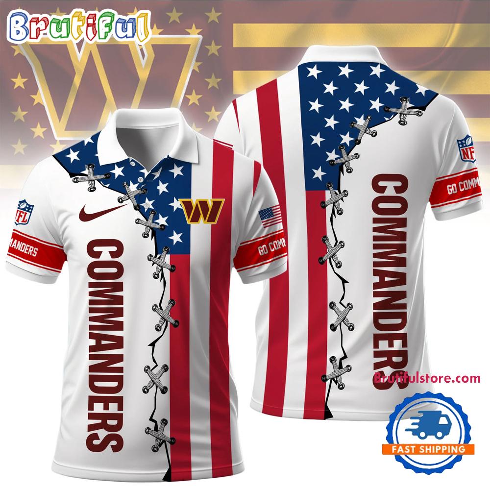 Washington Commanders NFL Freedom American Polo Shirt